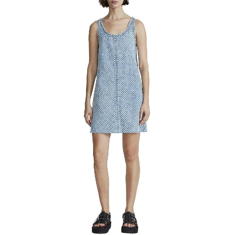 Rag & Bone Womens Distressed Denim Shift Dress