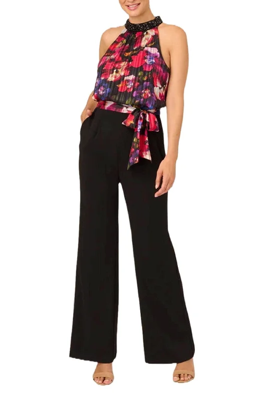 Adrianna Papell AP1E210757 - Beaded Collar Sleeveless Pantsuit