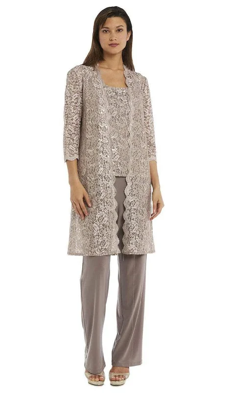 R&M Richards - 1993PSC Lace Quarter Sleeves Jacket Pantsuit