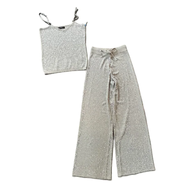 Pants Set 2pc By On Twelfth In Silver, Size: S