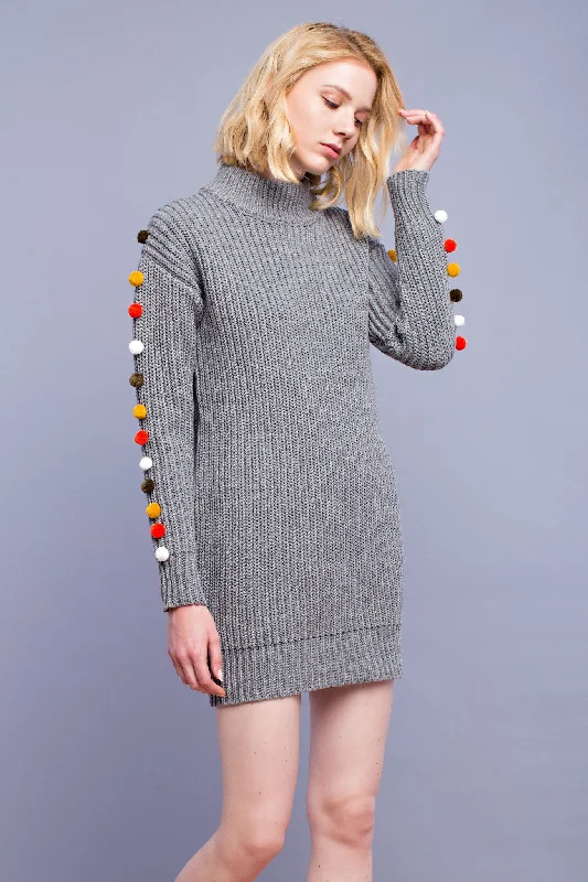 Pom Pom Sweater Dress