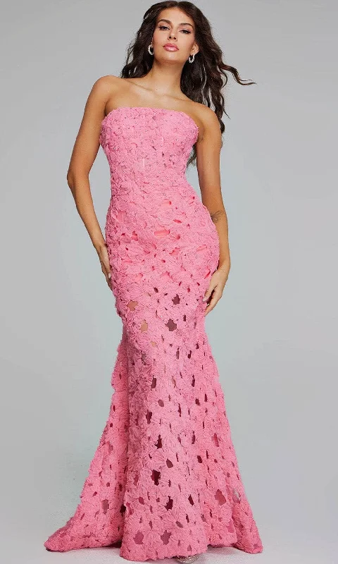 Jovani 40744 - Strapless Lace Evening Gown