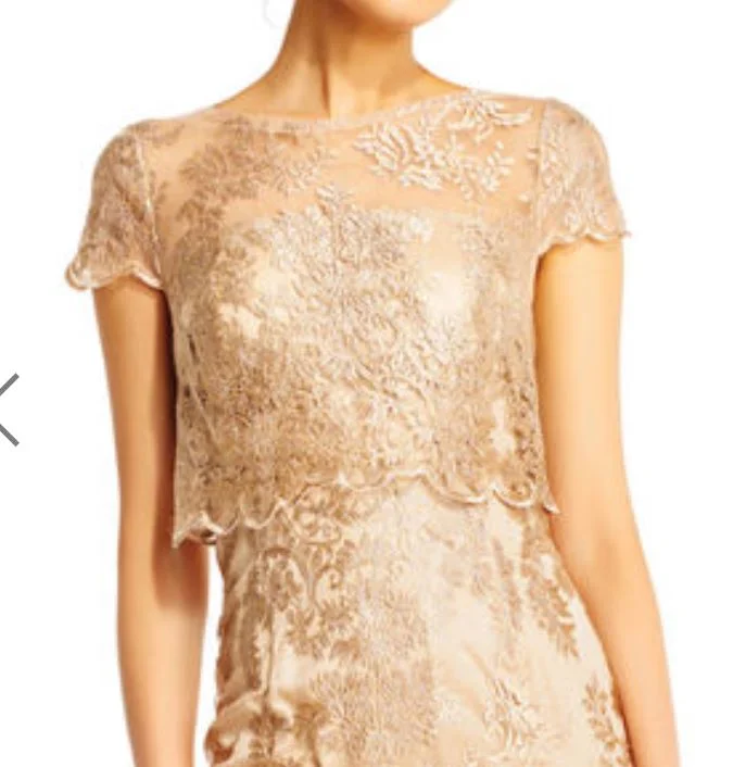 Alfred Angelo Metallice Lace Dress-Style# AP1E201453