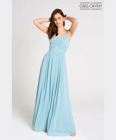 Chiffon Strappy Back Maxi Dress