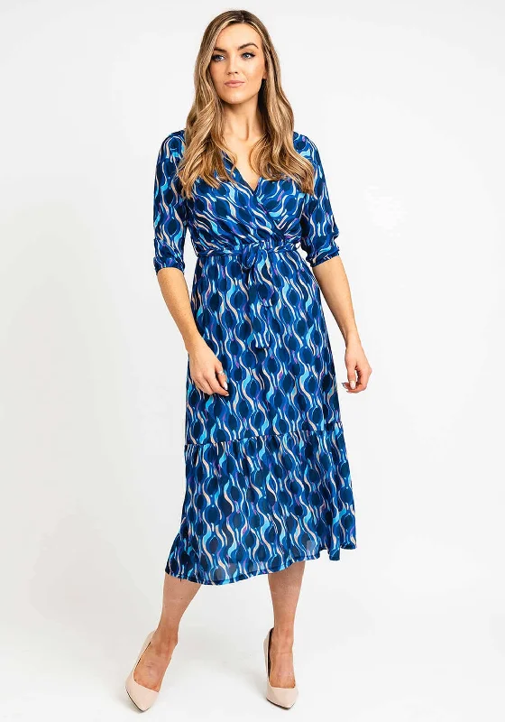 Kate & Pippa Boho Printed Midi Dress, Blue