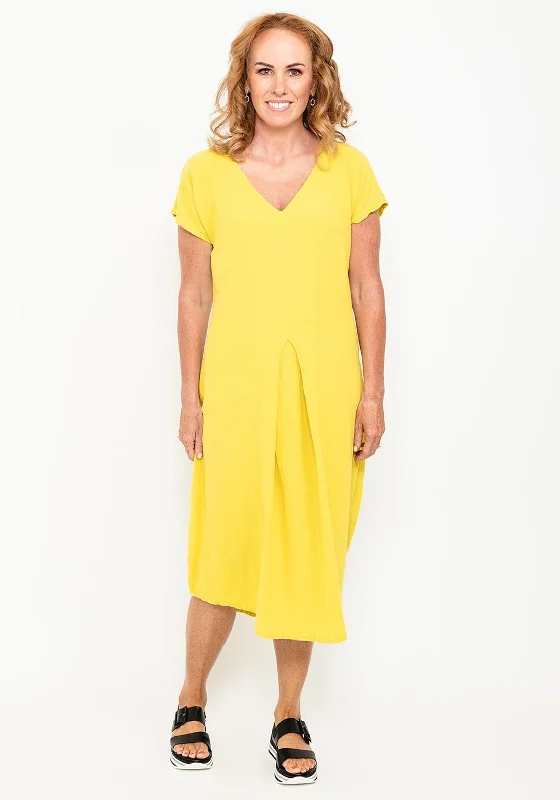 One Life Natalie V Neck Midi Dress, Lime