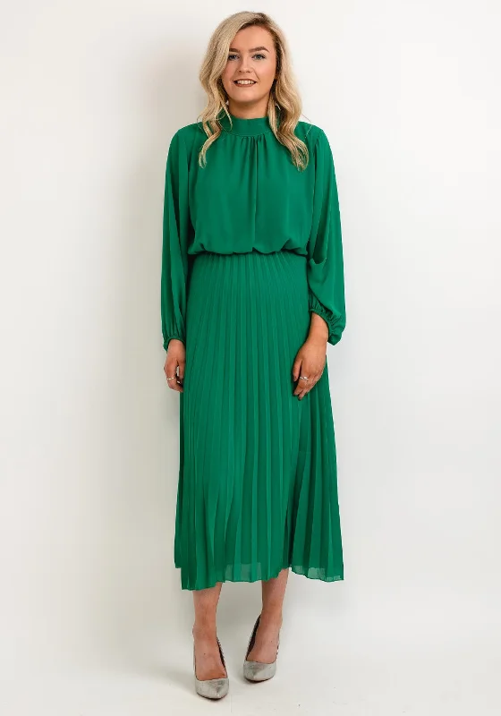 Seventy1 One Size Blouson Waist Midi Dress, Green