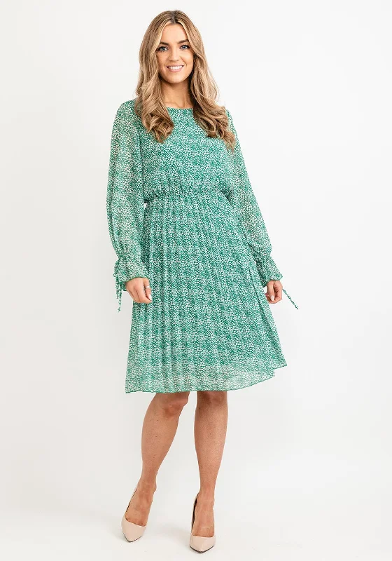 Seventy1 One Size Daisy Round Neck Midi Dress, Green Multi