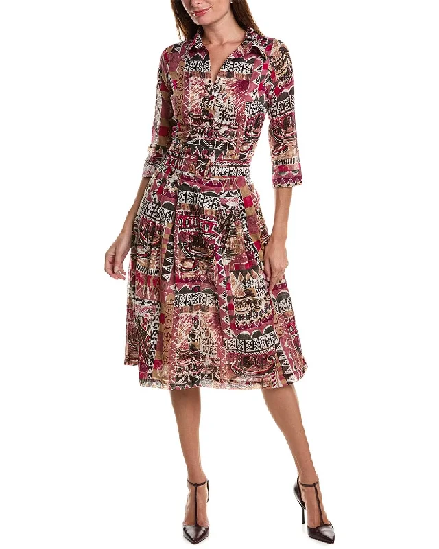 Samantha Sung Audrey 3 Silk Shirtdress