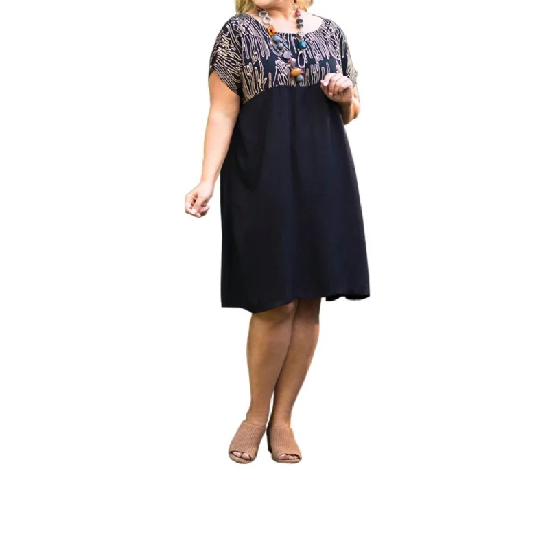 Shelby Short Sleeve Dress - Plus Size In Sketch